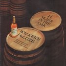 1962 Walker's DeLuxe Bourbon Whiskey Ad "8 Years In The Oak"