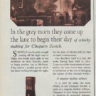 1968 Chequers Ad "In the grey morn"