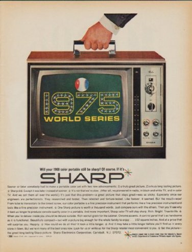 1968 Sharp Ad "1975 World Series"