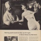1957 Warner's Ad "stay up all night"
