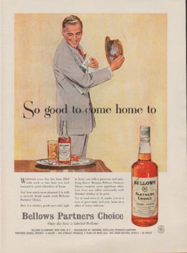 1957 Bellow's Ad "So good to come home to"