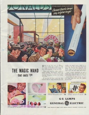 1948 General Electric Ad "The Magic Wand"