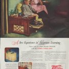 1948 Zenith Ad "A New Experience in Luxurious Listening"