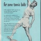1948 Spalding Ad "It's Murder for some tennis balls"