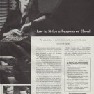 1948 Holiday Magazine Ad "How to Strike a Responsive Chord"