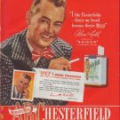 1948 Chesterfield Cigarettes Ad "I like Chesterfields"
