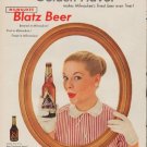 1954 Blatz Beer Ad "Golden Flavor"