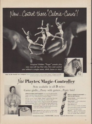 1953 Playtex Ad "Calorie-Curves"