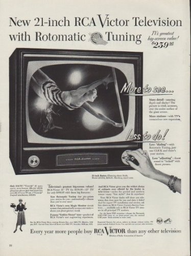 1953 RCA Victor Ad "New 21-inch"