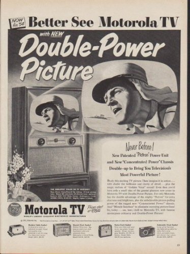 1953 Motorola Ad "Double-Power Picture"