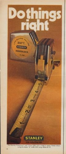 1971 Stanley Ad "Do things right"