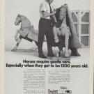 1971 Mayflower Ad "Horses require gentle care."