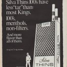 1971 Silva Cigarettes Ad "Silva Thins"