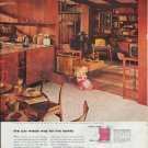 1957 Armstrong Floors Ad "the car made way for the family"