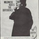 1957 Tareyton Cigarettes Ad "Mildness Makes The Difference"