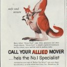 1957 Allied Van Lines Ad "for Dependable Packing"