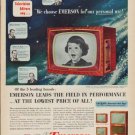 1952 Emerson TV Ad "We choose Emerson"