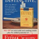 1952 Fatima Cigarettes Ad "Distinctive"