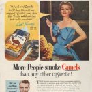 1952 Camel Cigarettes Ad "Ruth Hussey"