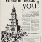 1951 The Advertising Council Ad "Now Freedom needs you!"