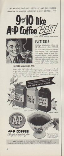 1953 A&P Ad "A&P Coffee"