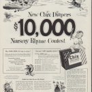 1953 Chix Diapers Ad "Nursery Rhyme Contest"