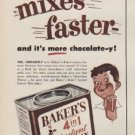 1953 Baker's Cocoa Ad "Like Magic!"