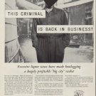 1953 Licensed Beverage Industries Ad "This Criminal"