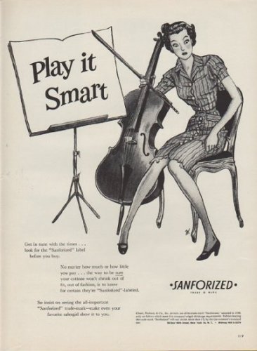 1953 Sanforized Ad "Play it Smart"