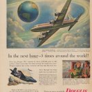 1953 Douglas Aircraft Ad "In the next hour"