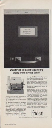 1963 Friden Ad "Wouldn't it be nice"