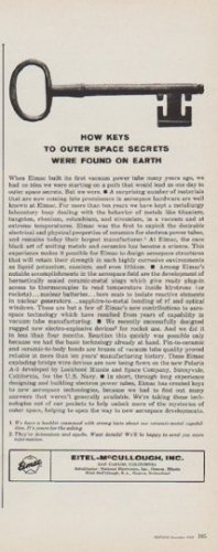 1963 Eimac Ad "Keys To Outer Space"