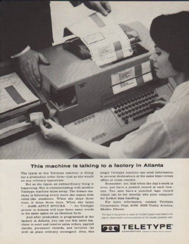 1963 Teletype Ad "This machine"