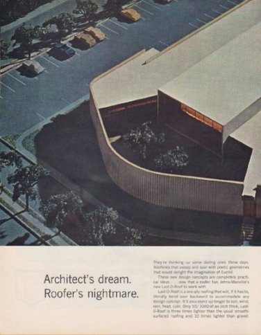 1963 Johns-Manville Ad "Architect's dream."