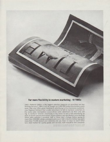 1963 TIME Magazine Ad "For more flexibility"