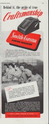1948 Smith-Corona Ad "Craftsmanship"