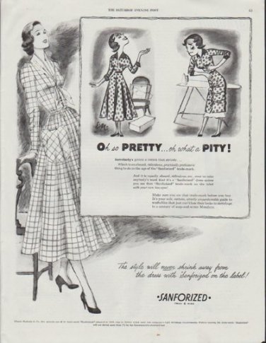 1948 Sanforized Ad "Oh so Pretty"