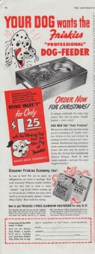 1948 Friskies Ad "Your Dog"