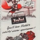 1948 TruVal Ad "colorful winter sportswear"