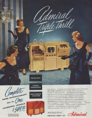 1948 Admiral Ad "Triple Thrill"