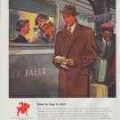 1948 Hart Schaffner & Marx Ad "how to buy a coat"