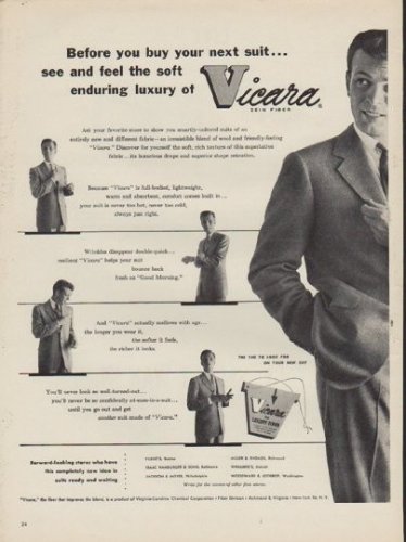 1952 Vicara Ad "Before you buy"