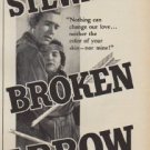 1950 Broken Arrow Movie Ad "starring James Stewart"