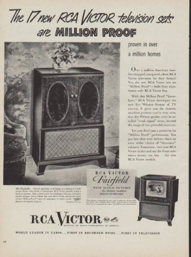 1950 RCA Victor Ad "Million Proof"
