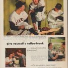 1952 Pan-American Coffee Bureau Ad "coffee-break"