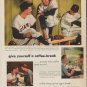 1952 Pan-American Coffee Bureau Ad "coffee-break"