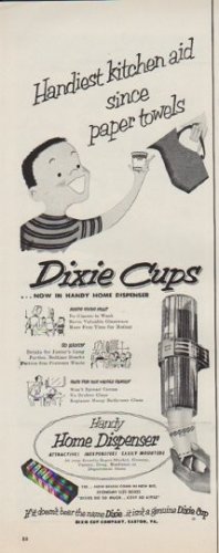 1952 Dixie Cups Ad "Handiest kitchen aid"