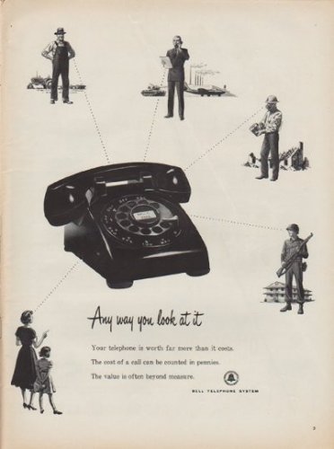 1952 Bell Telephone System Ad "Any way you look at it"