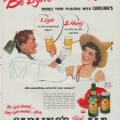 1952 Carling's Red Cap Ale Ad "Be Light-hearted"