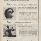 1954 Skolex Sun Allergy Cream Ad "Invisible Cream"
